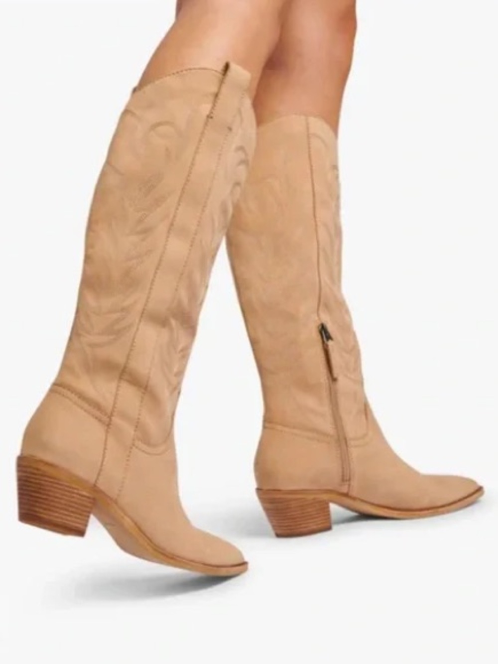 Dolce Vita Solei Classic Tan Women's Western Knee-High Boots - Picture 8 of 8